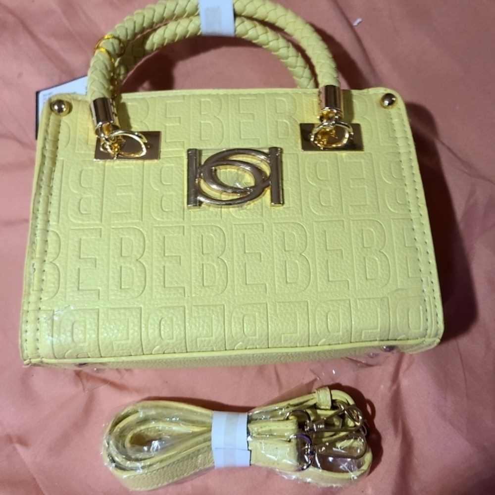 Bebe Yellow Alexandra Small Handbag - Picture 10 of 10